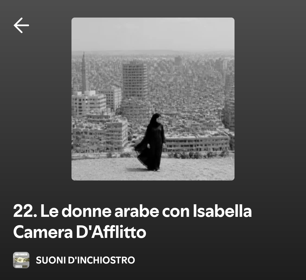 SUONI D’INCHIOSTRO. 22: Le donne arabe con Isabella Camera d’Afflitto